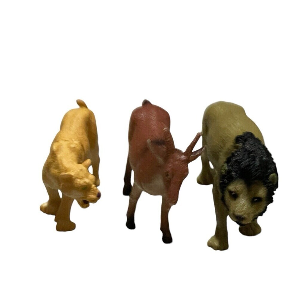 Lot of 3 Vtg. Hard Plastic Toy Farm Animals